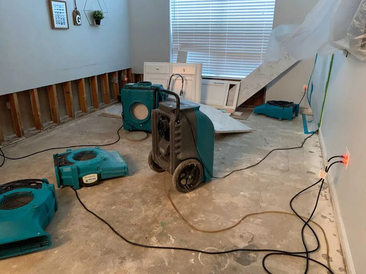 Dehumidifier in flood-cut room for Water Extraction & Removal in Island Lake